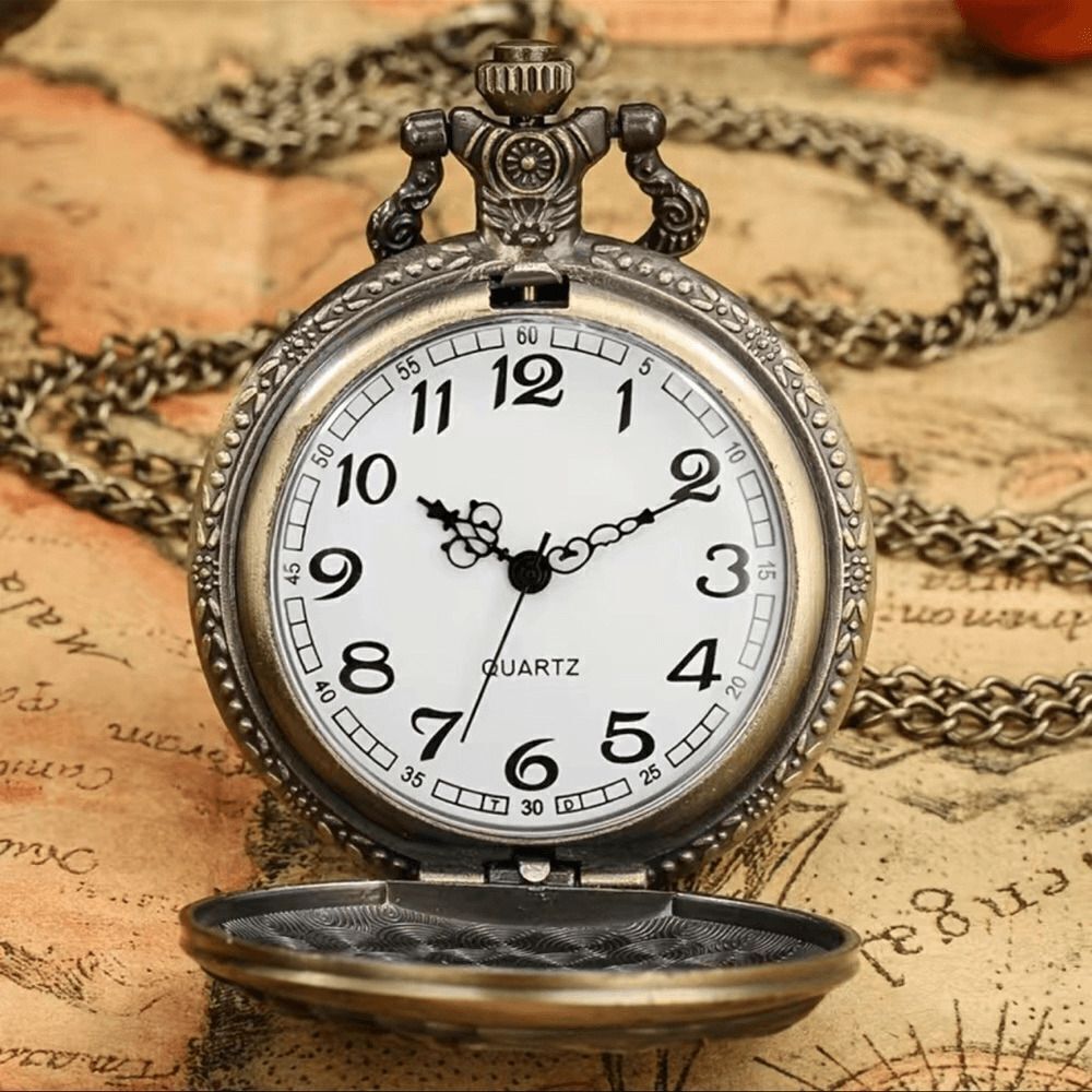 Alice in wonderland Quartz pocket watch. With Cheshire cat on the back. - Picture 3 of 6